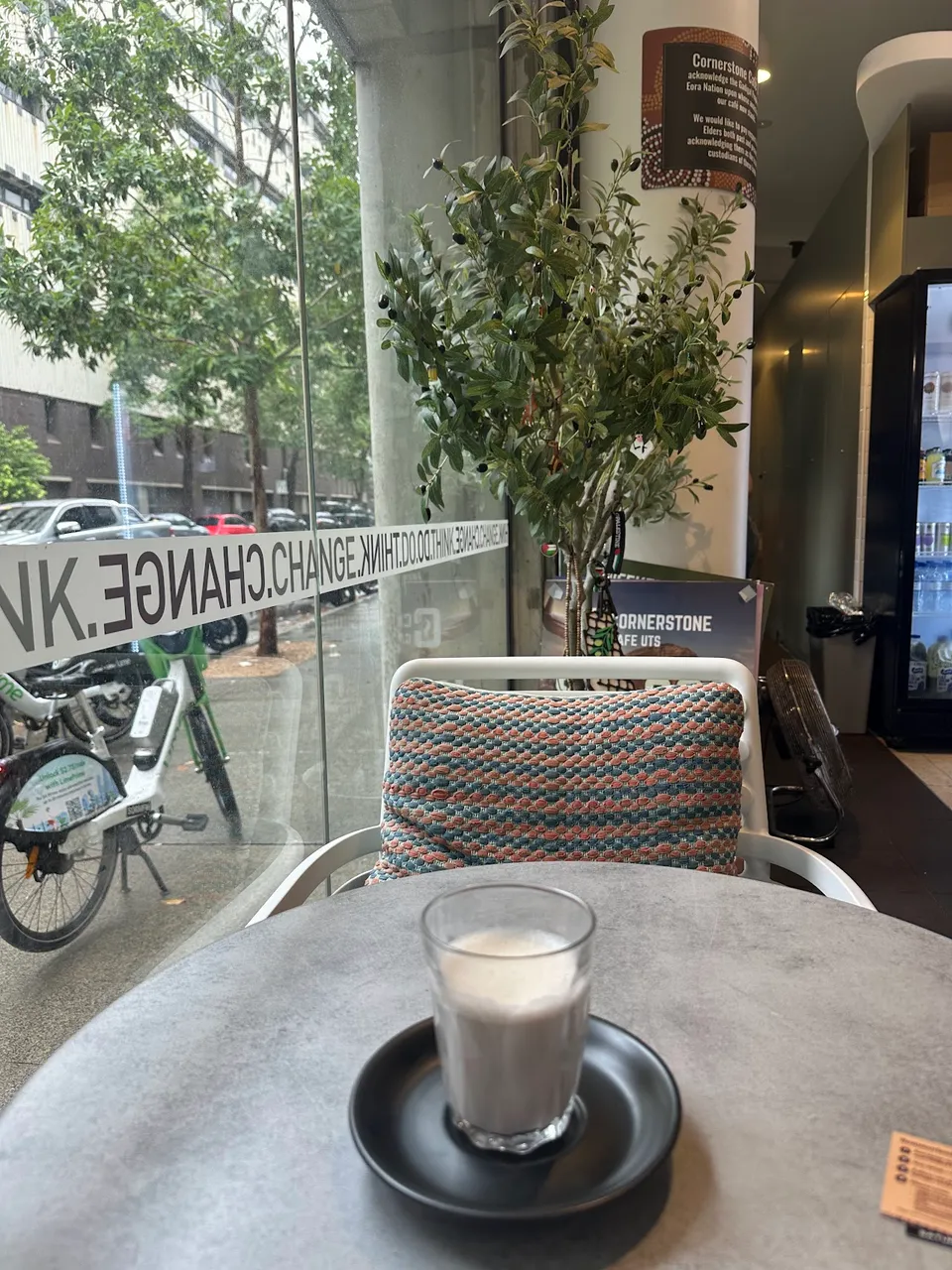 Cornerstone Cafe UTS interior and food